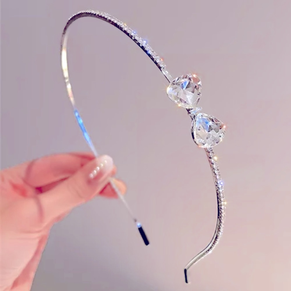 Crystal Bow Bling Rhinestone Headband Glam Hairband